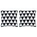 Coussins imprimés 2 pcs Noir et blanc 40x40 cm Coton 2 - Photo n°1