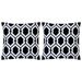Coussins imprimés 2 pcs Noir et blanc 40x40 cm Coton 4 - Photo n°1