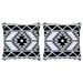 Coussins imprimés 2 pcs Noir et blanc 40x40 cm Coton - Photo n°1