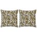 Coussins imprimés 2 pcs Taupe 40x40 cm Coton - Photo n°1