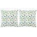 Coussins imprimés 2 pcs Vert 40x40 cm Coton 2 - Photo n°1