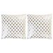 Coussins imprimés à film 2 pcs Blanc et doré 40x40 cm Coton 3 - Photo n°1