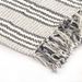Couverture coton à rayures 125 x 150 cm Gris et Blanc - Photo n°6