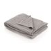 Couverture de jet tricotée Coton 130 x 171 cm Gris - Photo n°1