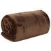 Couverture marron cacao 130x170 cm polyester - Photo n°2