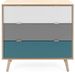 Commode 3 tiroirs - Style scandinave - Décor chene Sonoma - L 80 x P 40 x H 80 cm - Photo n°5