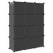 Cubes de rangement 12 pcs avec portes Noir PP - Photo n°6