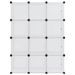 Cubes de rangement 12 pcs avec portes Transparent PP - Photo n°3