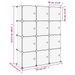 Cubes de rangement 12 pcs avec portes Transparent PP - Photo n°8