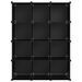 Cubes de rangement 12 pcs Noir PP - Photo n°3