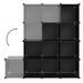 Cubes de rangement 12 pcs Noir PP - Photo n°6