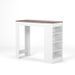 CURRY Table bar de 2 a 4 personnes style contemporain blanc mat et effet béton - L 115 x l 50 cm - Photo n°3