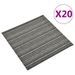 Dalles de tapis de sol 20 pcs 5 m² 50x50 cm Anthracite rayé - Photo n°1