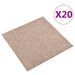 Dalles de tapis de sol 20 pcs 5 m² 50x50 cm Beige - Photo n°1