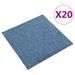 Dalles de tapis de sol 20 pcs 5 m² 50x50 cm Bleu - Photo n°1