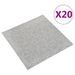 Dalles de tapis de sol 20 pcs 5 m² 50x50 cm Gris clair - Photo n°1