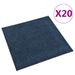 Dalles de tapis de sol 20 pcs 5 m² Bleu marine - Photo n°1