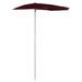 Demi-parasol de jardin avec mât 180x90 cm Rouge bordeaux - Photo n°1