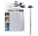 Desserte de cuisine avec table pivotante NATY 110 cm – Meuble gain de place avec rangement - Photo n°1