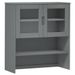 Dessus de buffet MOLDE Gris 90x35x100 cm Bois massif de pin - Photo n°1