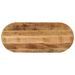 Dessus de table 140x60x3,8cm ovale bois massif de manguier brut - Photo n°1