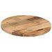 Dessus de table Ø 60x1,5 cm rond bois massif de manguier brut - Photo n°2