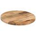 Dessus de table Ø 60x3,8 cm rond bois massif de manguier brut - Photo n°2