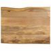 Dessus de table 90x80x3,8 cm bord vivant bois massif manguier - Photo n°1