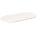 Dessus de table blanc 100x50x2,5 cm bois de pin massif ovale - Photo n°1