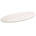 Dessus de table blanc 100x50x2,5 cm bois de pin massif ovale - Photo n°1