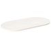 Dessus de table blanc 110x55x2,5 cm bois de pin massif ovale - Photo n°1