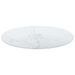 Dessus de table Blanc Ø40x0,8cm Verre trempé avec design marbre - Photo n°3