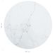 Dessus de table Blanc Ø40x0,8cm Verre trempé avec design marbre - Photo n°4