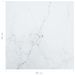 Dessus de table Blanc 40x40cm 6mm Verre trempé et design marbre - Photo n°5