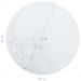 Dessus de table Blanc Ø50x0,8cm Verre trempé avec design marbre - Photo n°4