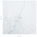 Dessus de table Blanc 50x50cm 6mm Verre trempé et design marbre - Photo n°5