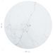 Dessus de table Blanc Ø60x0,8 cm Verre trempé design de marbre - Photo n°4
