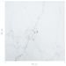Dessus de table Blanc 70x70cm 6mm Verre trempé et design marbre - Photo n°5