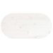 Dessus de table blanc 80x40x2,5 cm bois de pin massif ovale - Photo n°4