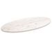 Dessus de table blanc 90x45x2,5 cm bois de pin massif ovale - Photo n°1