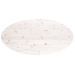 Dessus de table blanc 90x45x2,5 cm bois de pin massif ovale - Photo n°4