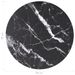 Dessus de table Noir Ø70x0,8 cm Verre trempé avec design marbre - Photo n°4