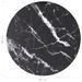 Dessus de table Noir Ø90x1cm Verre trempé avec design de marbre - Photo n°4