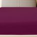 Drap-housse Jersey Bordeaux 100x200 cm Coton - Photo n°3