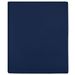 Draps-housses Jersey 2 pcs Bleu marine 100x200 cm Coton - Photo n°1