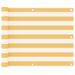 Écran de balcon Blanc et jaune 75x600 cm Tissu Oxford - Photo n°1