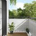 Écran de balcon gris clair 90x700 cm 100% polyester oxford - Photo n°1
