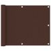 Écran de balcon Marron 75x600 cm Tissu Oxford - Photo n°1