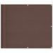 Écran de balcon marron 90x800 cm 100% polyester oxford - Photo n°1
