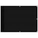 Écran de balcon noir 75x800 cm 100% polyester oxford - Photo n°1